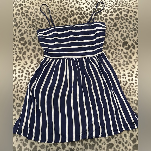 Abercrombie & Fitch Stripe Mini Dress in Blue Size 4 women’s - Picture 4 of 17